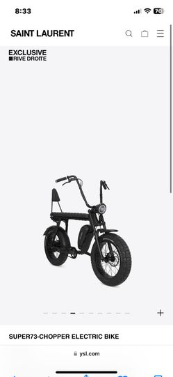 Saint Laurent Limited 1 Of 20 SUPER73-CHOPPER ELECTRIC BIKE