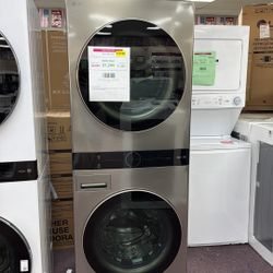 Washer And Dryer Stackable 27” In New Open Box 1 Year Warranty 