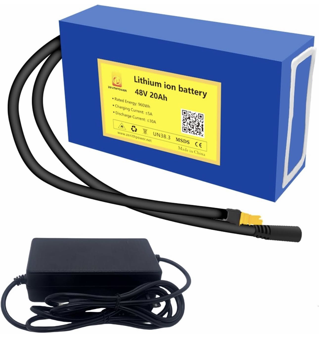 48V 20Ah Ebike Battery 48 Volt Lithium Battery for E Bike Electric Bicycle with 30A BMS 54.6V 3A Charger