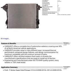 2014 F- Series Super Duty  Radiator 