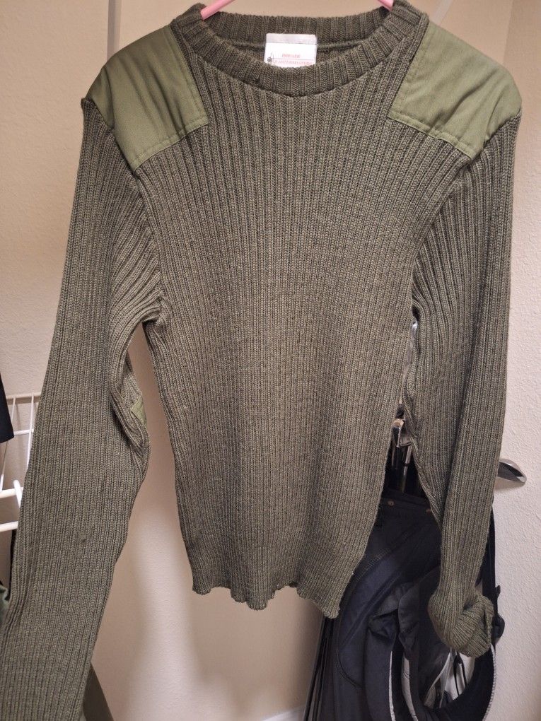 Green Military Sweater USMC