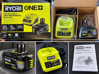 Ryobi 18V ONE+ 4Ah Lithium Starter Kit