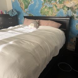 Black Bed Frame & Dresser