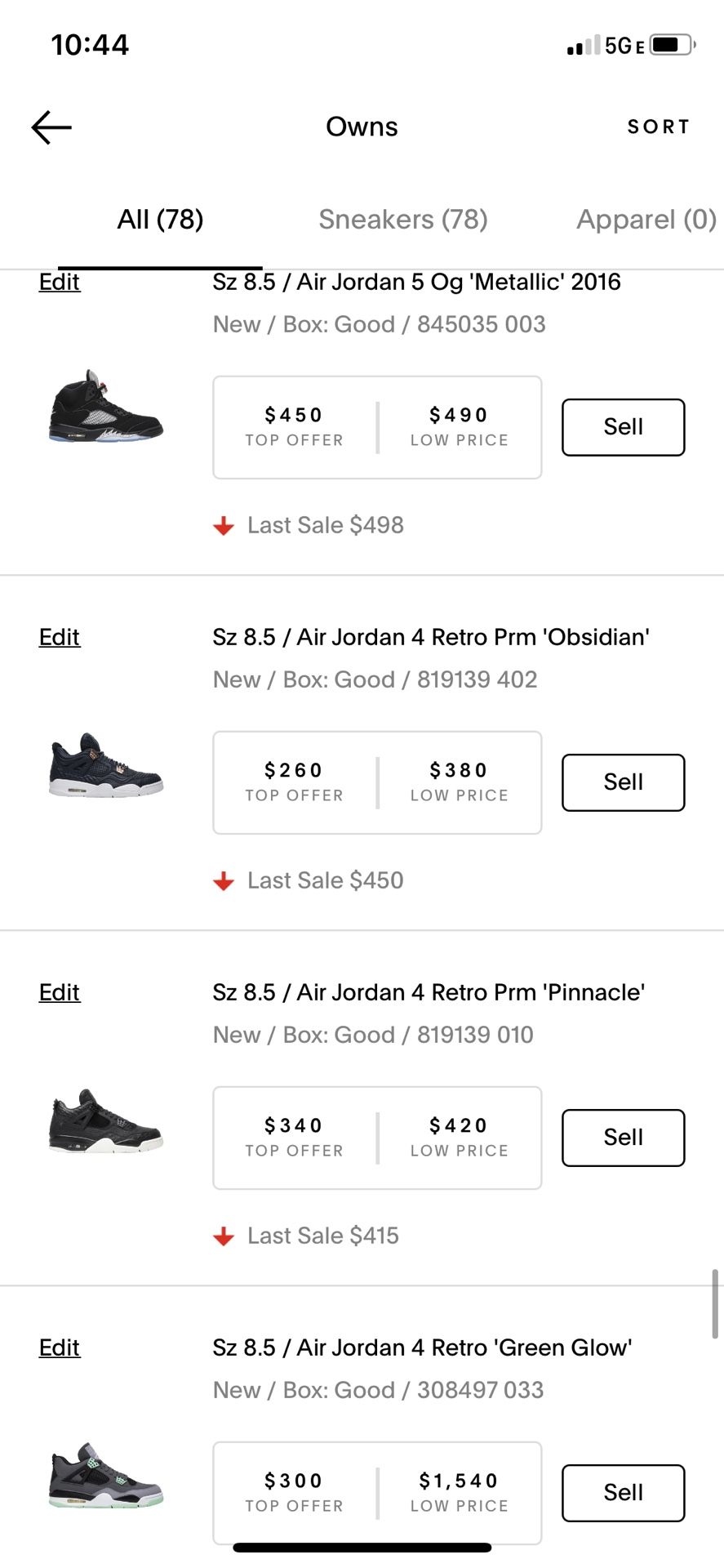 Sneaker collection, DS Size 8.5 All Exclusives