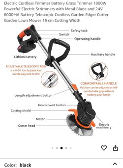 24v Cordless Battery Powered Weed Eater