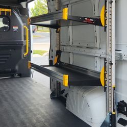 Ranger Designs Aluminum Sprinter Van Work Shelves 