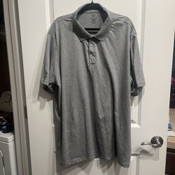 George Men's Collared Short Sleeve Jersey Polo Shirt 3XL Grey Heather. 