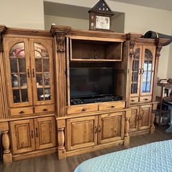 Large Knotty Alder Armoire/Entertainment Center