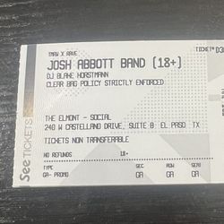 Josh Abbott GA TICKET