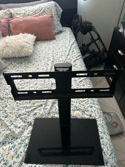Black TV Floor Stand with Base