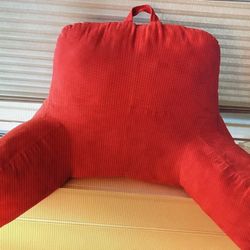 Orange back rest, armrest