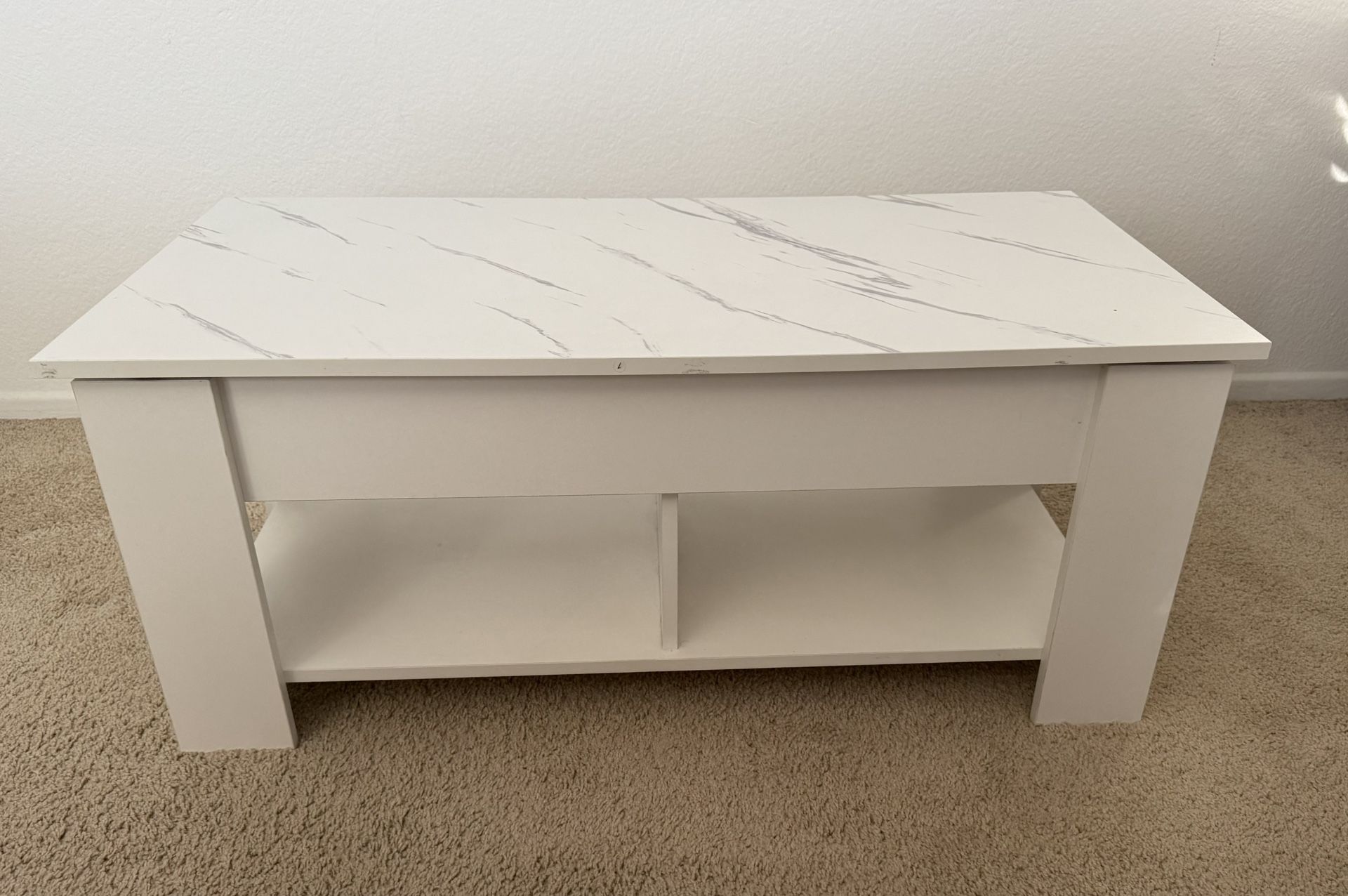 White Coffee Table With Storage 