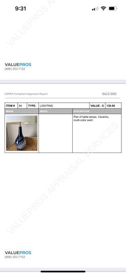 Swirl Pattern Pair Of Ceramic Table Lamps