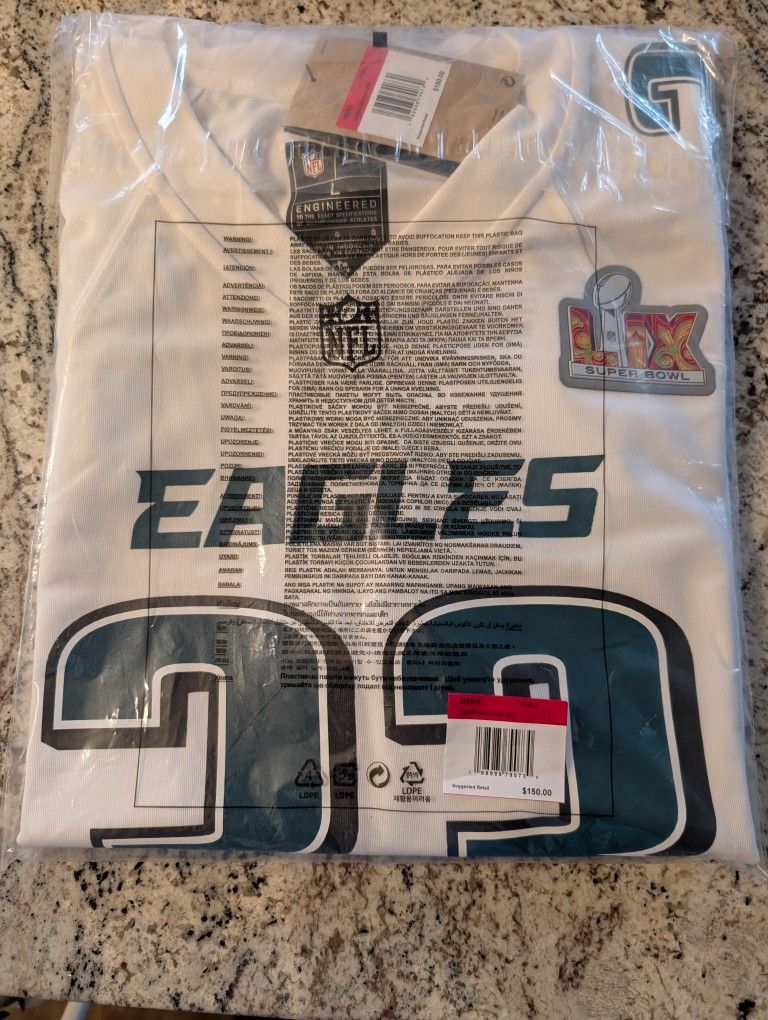 Cooper deJean Authentic Superbowl 59 Jersey Retail $150 Brand New