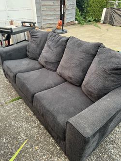 7ft black couch