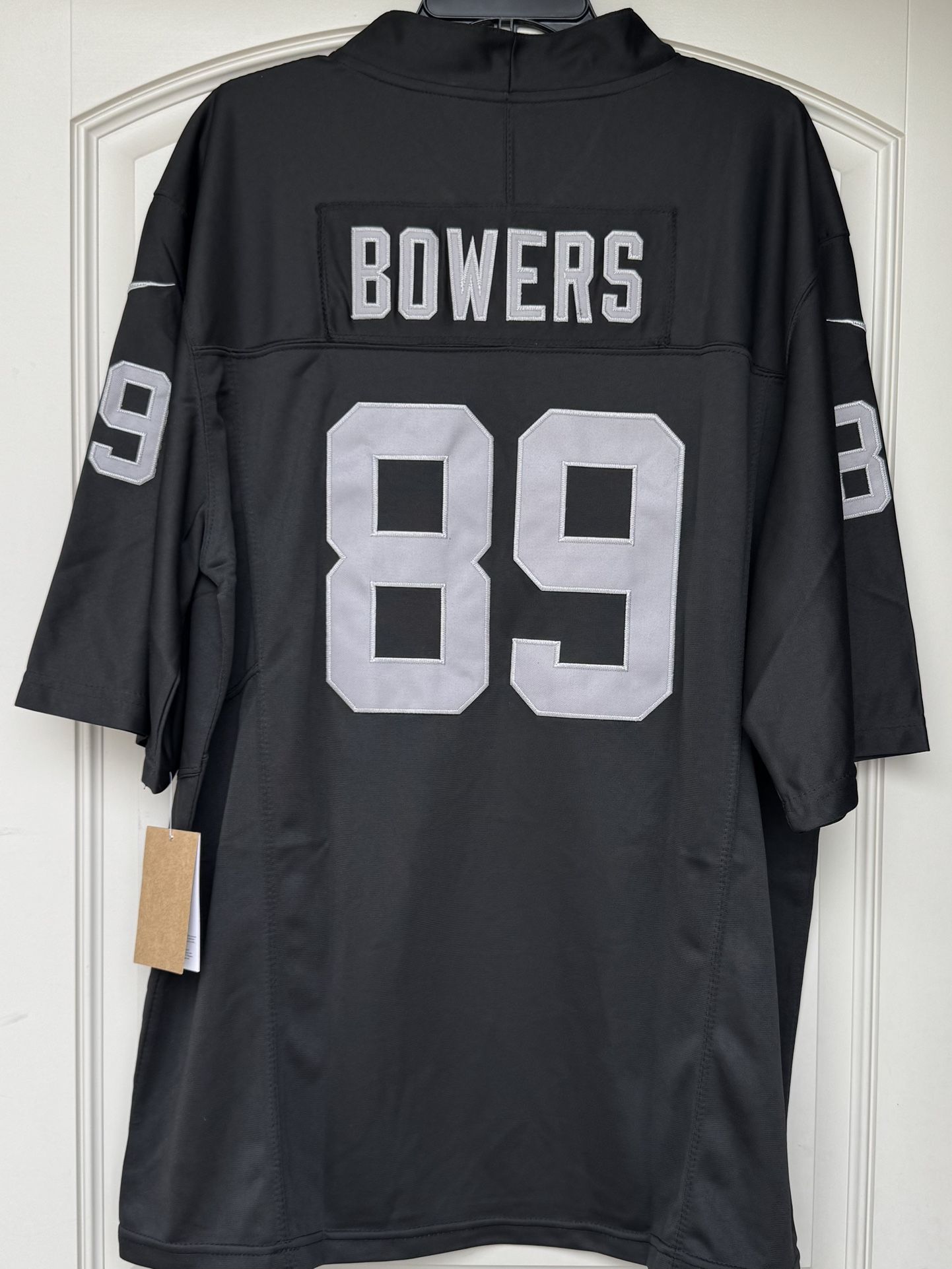 LARGE + XL + 2XL - RAIDERS #89 BROCK BOWERS JERSEY