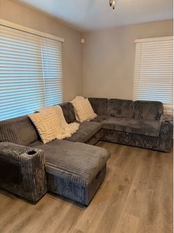 112” corduroy couch