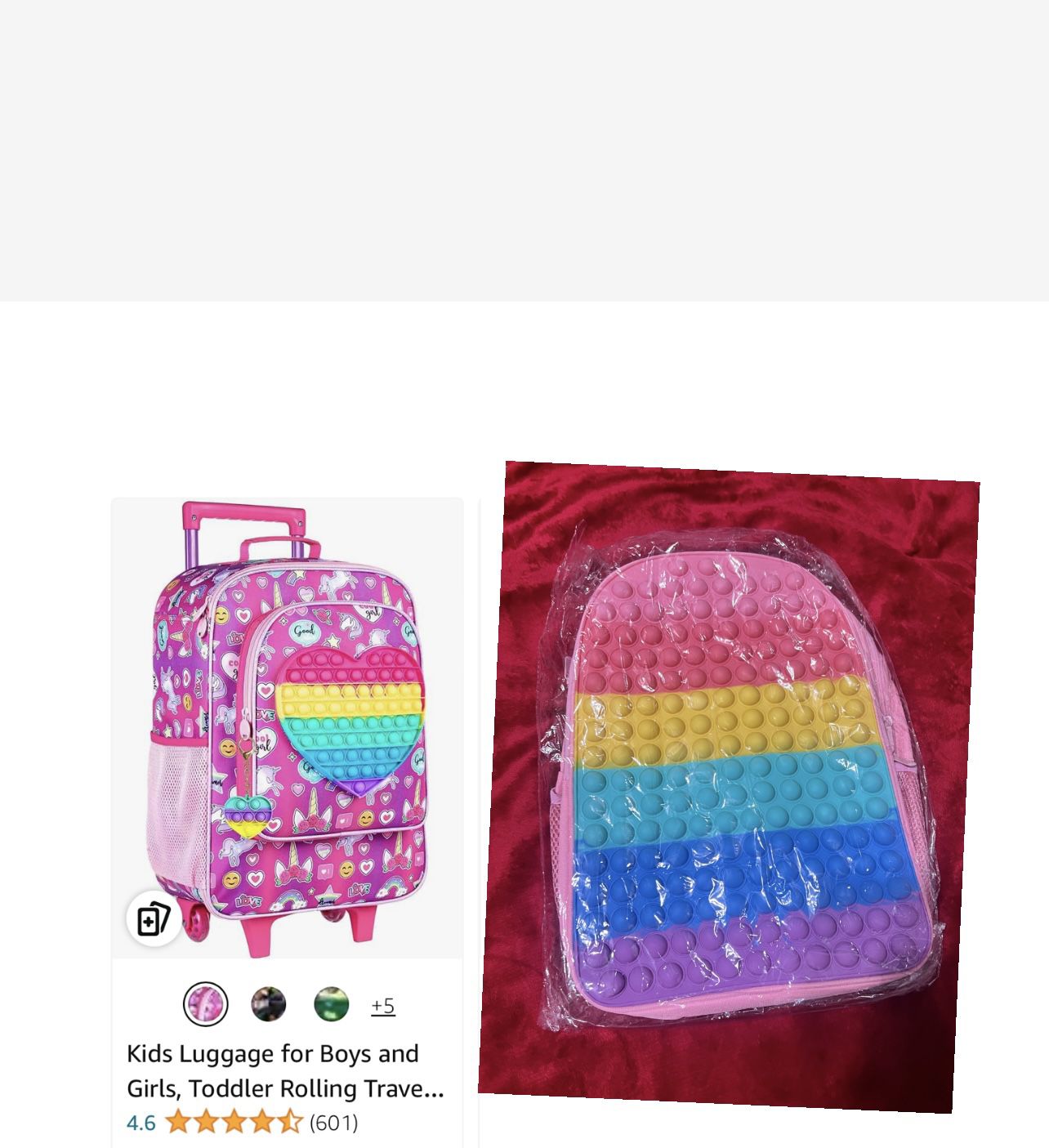 Girls Luggage With Backpack 