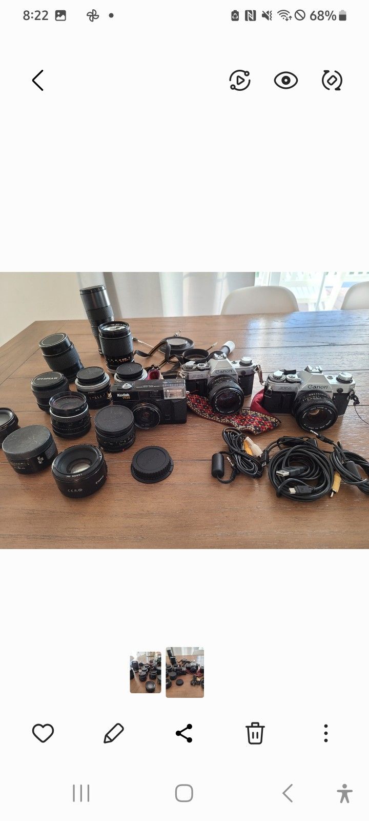 Vintage Canon Cameras And Lenses