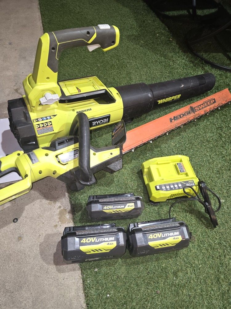 40v Ryobi Trimmer And Blower