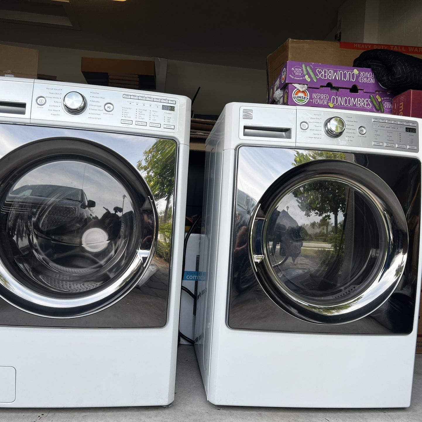 Kenmore Elite Washer and Electric Dryer with Steam