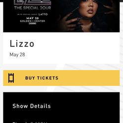 **Lizzo Tickets(2), Golden One center Tonight, $150