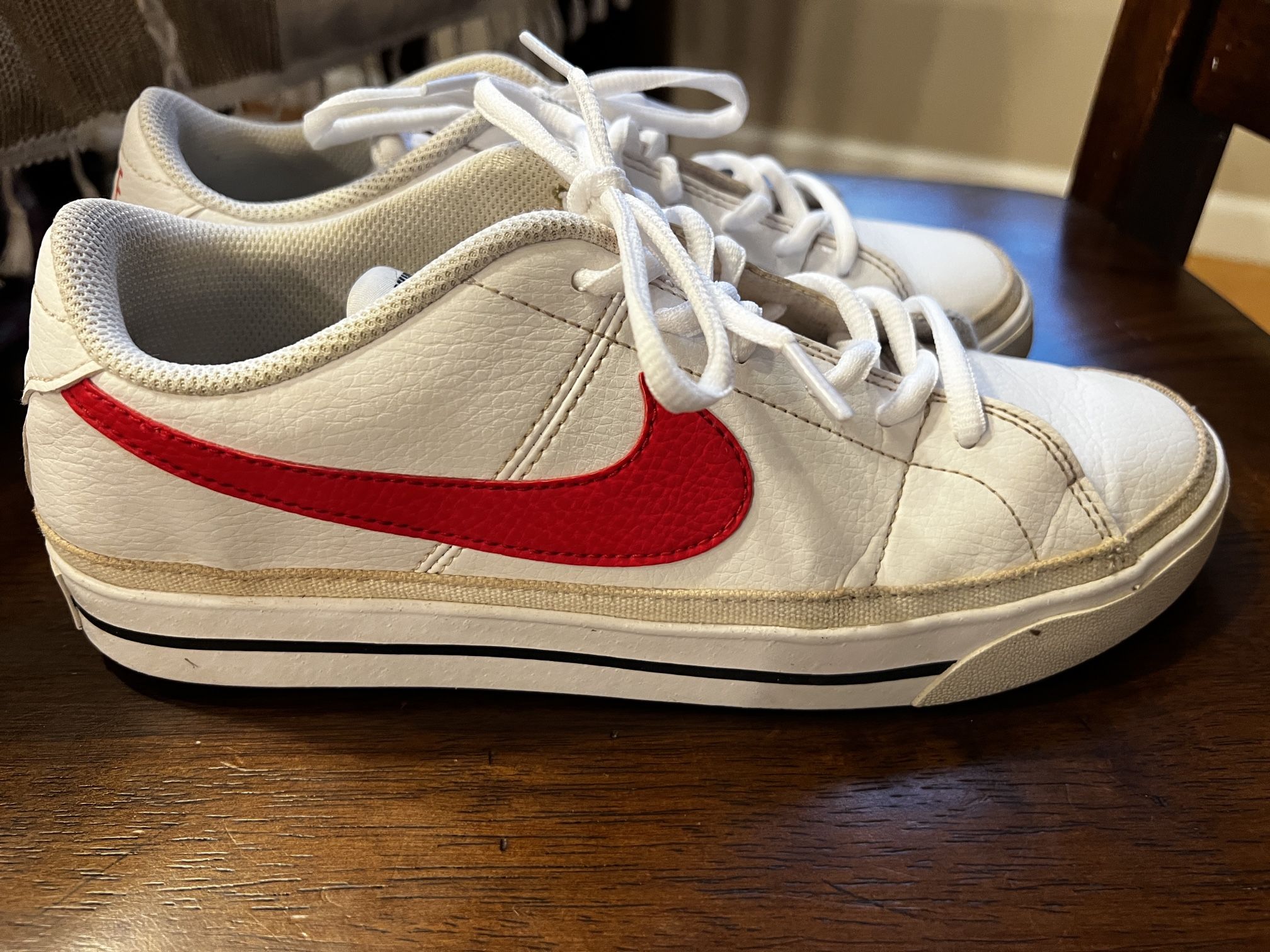 Nike Court Legacy Next Nature Shoes White University Red size 8