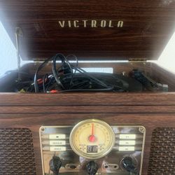 Victrola 6 In 1 Bluetooth Record Player - Bluetooth, AM/FM Radio, Aux