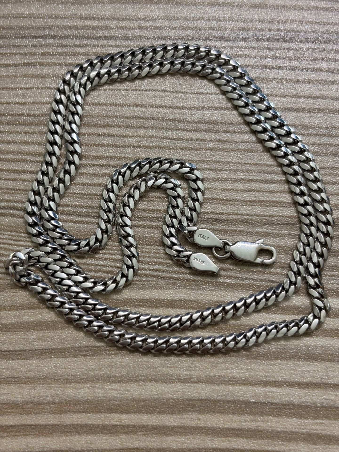 14k white gold cuban chain 16.99 grams 21in 3mm from Jacoje