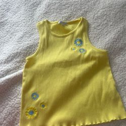 yellow tank top