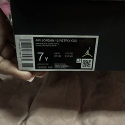 Jordan 12s Size 7Y