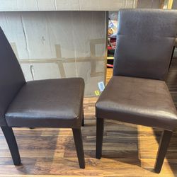 Brown Dining Room Table Chairs 4x 