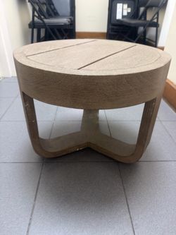 Modern Sculptural Wood Side Table / Accent