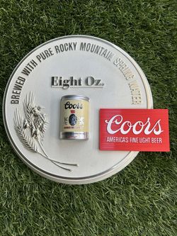 Vintage 1977 Coors beer bar sign 14”plastic 3-D 8oz Beer Can