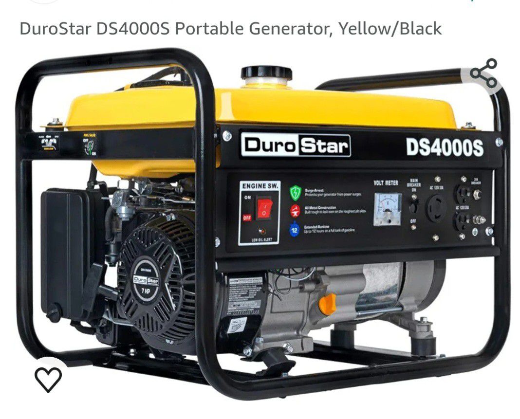 DuroStar DS 4000S Portable Generator Brand New