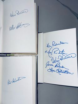 Lot of 3 signed Duck Dynasty books. Hard cover, first edition.