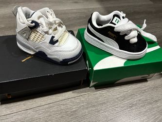 Baby Jordan 4 retro and pumas