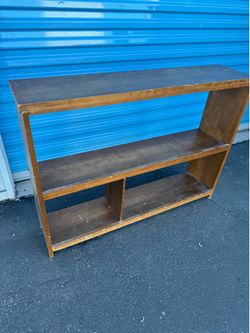 Wood Console Table / TV Stand – 3 Tier Storage Shelf