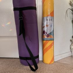 2 Yoga Mats Nonslip & Reversible.