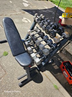 Dumbells Weights With Rack And Weight Bench