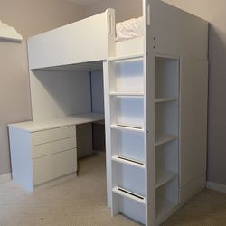 IKEA SMASTAD Loft Bed with Desk