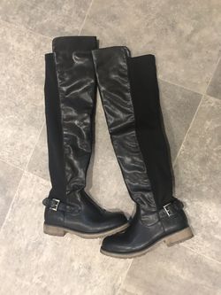 Over the Knee Black Boots Size 6