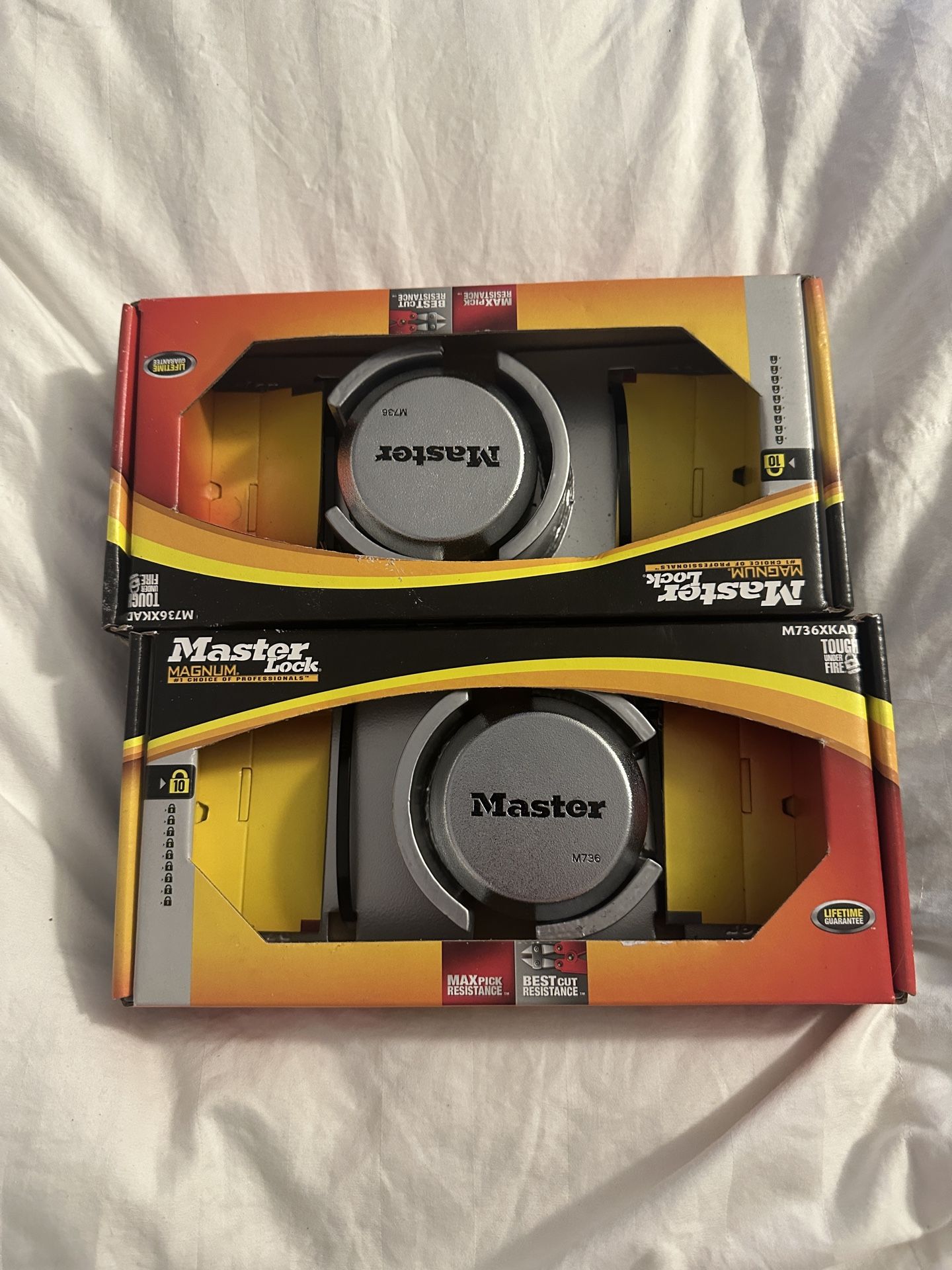 Heavy Duty Padlock with Key, Hidden Shackle (Hasp Included)