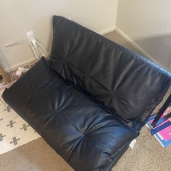Black Leather Sofa Bed