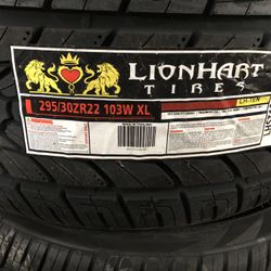 Brand New Tires (1) Lionhart LH Ten (295/30R22XL) (Single) ($130)