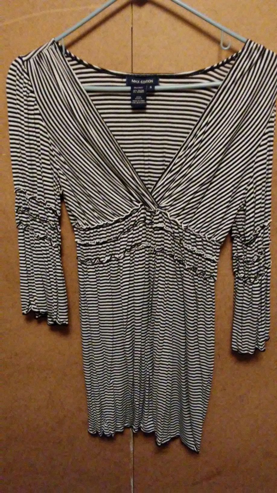 Max Edition Black & White Stripe Dress Sz Sm $7
