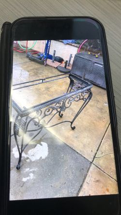 Metal Bottom As Is Need Glass Tops 