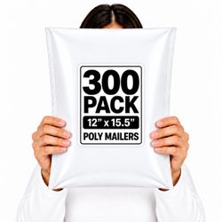 300 POLY MAILERS 12X15.5 BULK SHIPPING BAGS MIX & MATCH COLORS