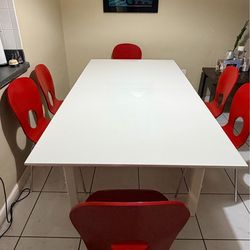 Dinner Table With 6 Chairs (Extendendable Table)