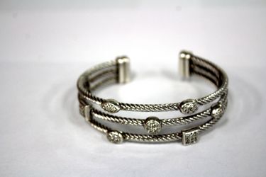 3 Row Confetti Ice Cuff Bracelet